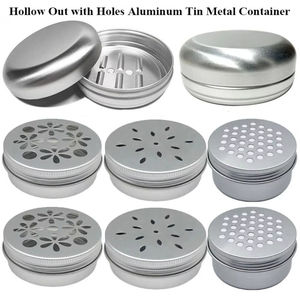 High Quality Hollow Out with Holes <b>Aluminum</b> Tin <b>Container</b> 8 Styles Metal Empty Can Cosmetic Face Eye Cream Packing - Product Image 1
