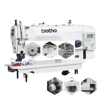 Machine à coudre industrielle à grande vitesse 5200 pour la coupe et la couture à lit plat avec ordinateur intégré avec dispositif à couteau