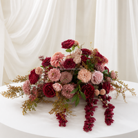 Boule de fleurs artificielles multicolores pour centre de table de mariage, fête d'anniversaire, événement extérieur, décoration de table