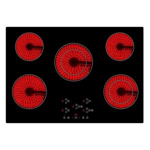 <span class=keywords><strong>Plaque</strong></span> chauffante électrique vitrocéramique de grande taille 80 90 cm à 5 brûleurs européens - Product Image 5