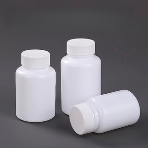 Flacon en plastique HDPE blanc de 20 ml à 200 ml pour capsules de vitamines, pilules, médicaments, avec <span class=keywords><strong>bouchon</strong></span> sécurité enfant - Product Image 1