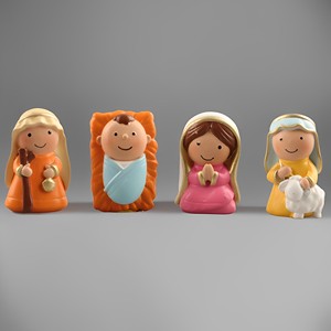 Produits <span class=keywords><strong>en</strong></span> stock Statues religieuses catholiques <span class=keywords><strong>en</strong></span> résine Produit chrétien Produit chrétien Crèche 4,5 cm Ensemble <span class=keywords><strong>de</strong></span> la Sainte <span class=keywords><strong>Famille</strong></span> Pendentif - Product Image 5