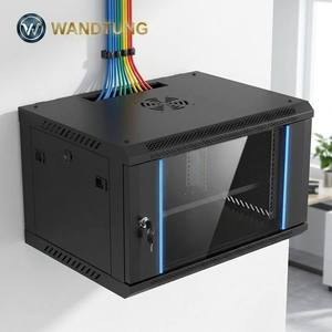 Rack de servidor de pared para interiores de 19 pulgadas y 6U personalizado para centro de datos con estante, gabinete de red de pared de 12U - Product Image 1