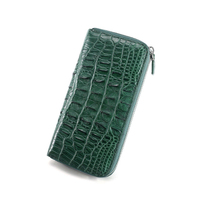 Dompet Ponsel Kulit PU Buaya Tinggi Wanita, Dompet Ponsel Kulit PU Gaya Panjang Kustom Multifungsi untuk Wanita