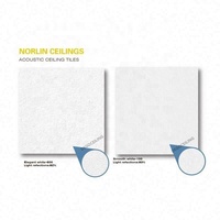 Tuiles acoustiques de plafond pour décoration intérieure 2x2, fabrication et fourniture, fibre de verre, laine de verre 20 mm, tuiles suspendues 600x600