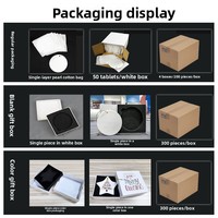 Étoile personnalisée de haute qualité de 3 pouces cœur céramique sublimation écologique et étanche ornements de noël plats