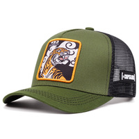 Casquette de baseball tendance à motif animal - Version Premium, casquette de camionneur brodée en maille respirante, protection solaire, Panthère Noire