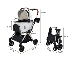 Mamago 201 Trolley per Animali Domestici a 4 Ruote, Grande Capacità, Impermeabile, Pieghevole, Approvato dalle Compagnie Aeree, per Cani e Gatti - Leggero, Pieghevole con Una Mano - Product Image 5