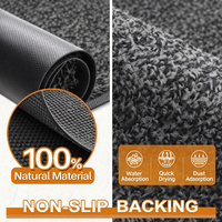 Tapis de porte durable, lavable en machine, teint dans la masse, avec dimensions personnalisées, tapis d'entrée antidérapant pour usage intérieur et extérieur