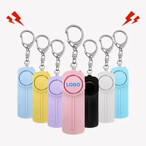 130db High Db Cute Personal Alarm With Light Devices Self-Defense Safe Key Chain Women Self Defense Keychain