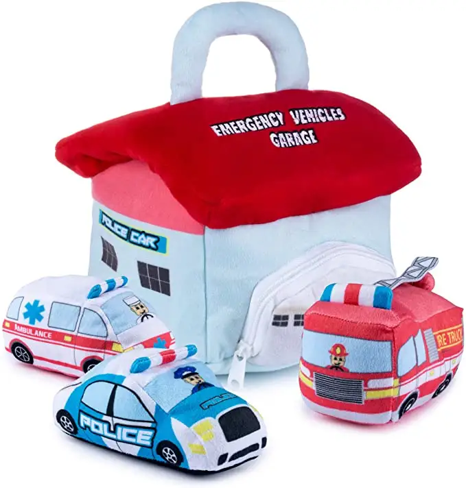 Vehículos de emergencia para niños pequeños, <span class=keywords><strong>juguete</strong></span> de felpa personalizado, vehículo de emergencia