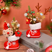 Bouquet de fils tricotés pour sapin de Noël moderne, fait main, en tissu polyester écologique, finition mate, pour la Sainte Vespèce