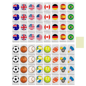 Jeu de société <span class=keywords><strong>Mahjong</strong></span> de 64 pièces, thème Évasion en bord de mer, avec blocs de construction, motifs drapeaux nationaux et billes, tuiles de <span class=keywords><strong>Mahjong</strong></span> américaines pour jeu de fête - Product Image 5