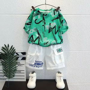 Cửa hàng bán buôn trẻ em thể thao giản dị bóng chày áo khoác Sweatpants mùa thu và mùa xuân chạy bộ phù hợp cho bé trai - Product Image 4