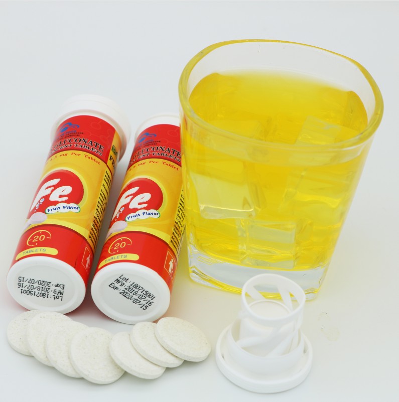 Fe 4,5 mg глюконат железа шипучие таблетки