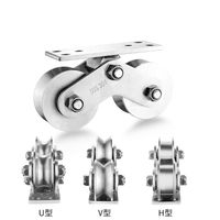 V/U/Y Groove Porte Coulissante Roues 304 Poulie En Acier Inoxydable Roulement Piste Roue Glissière Roue Roulette Poulie De Levage