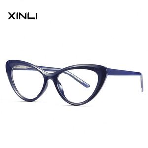 Lunettes de protection anti-lumière bleue XINLIModel 2020, dernières tendances, monture intégrale, style œil de chat, verres transparents pour femmes, livraison rapide - Product Image 5