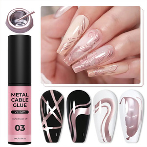 <span class=keywords><strong>Vernis</strong></span> à ongles gel métallique doré argenté 5 ml, <span class=keywords><strong>effet</strong></span> <span class=keywords><strong>miroir</strong></span> super brillant, peinture, dessin, ligne, gel pour nail art - Product Image 3