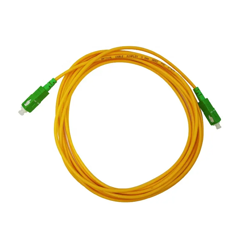 Kexint ftth cabo de remendo de fibra óptica, comprimento personalizado g657a1 simplex sc apc