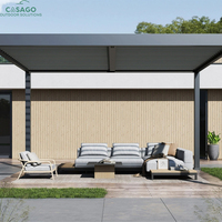 Pergola à lames orientables en aluminium pour l'extérieur, structure d'ombrage moderne et réglable pour la décoration de patio et de jardin