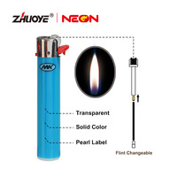 Briquet à silex en plastique avec logo personnalisé Briquets classiques rechargeables au design moderne Autre allume-cigare et allume-cigare au gaz butane