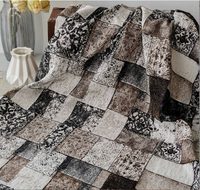Tissu jacquard vintage à motifs géométriques gaufrés teint en fil pour robe et coussin
