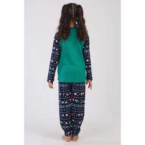 Conjunto de Pijama de Manga Larga para Niñas con Puños Ovalados, Diseño Liso, Algodón Cálido para Otoño, Primavera e Invierno, para Edades de 9-10/15-16 Años, para Niños - Product Image 1