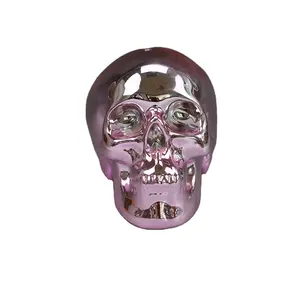 थोक अनुकूलित electroplated सिक्का बैंक सिरेमिक खोपड़ी पैसे बॉक्स - Product Image 1