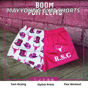 MAYYOUNG-Pantalones cortos deportivos de verano para hombre, de poliéster, licra, transpirables, elásticos, para entrenamiento, de secado rápido - Product Image 2