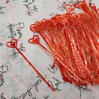 Pabrik Xiangheng Grosir Klip Pengatur Bunga Bentuk Hati Transparan Plastik Ramah Lingkungan Kemasan Wisuda