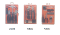 17 pièces transparent boîte à outils multi mini outils chauds kit main pour la promotion ensemble de trousse à outils