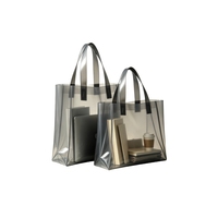Sac fourre-tout imperméable en plastique avec poignée, sac de rangement pour les courses au supermarché