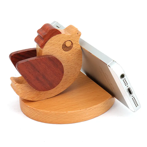 Support de téléphone en bois en forme d'abeille, artisanat vietnamien en hêtre, personnalisable avec logo, décoration d'intérieur - Product Image 1