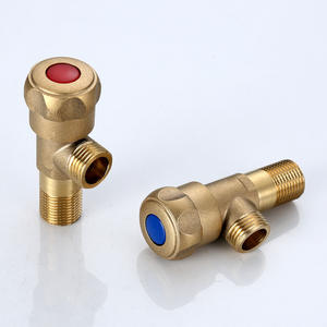 Robinet d'angle en laiton Morning Dew 15 mm, une entrée, une sortie, pour le contrôle de l'eau des chauffe-eau et des toilettes, eau chaude et froide - Product Image 1