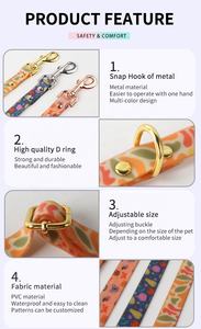 Impermeable Anti Decoloración Diseñador Sin Tirones Piel Suave Personalizado Pvc Collares para mascotas Correa de perro para cachorro y patrón personalizado grande - Product Image 6
