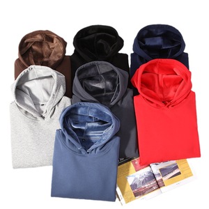 Sweat à capuche épais pour homme 100 % coton doublé polaire, couleur unie, grande taille, chaud et confortable pour l'automne et l'hiver, vente en <span class=keywords><strong>gros</strong></span> transfrontalière - Product Image 5