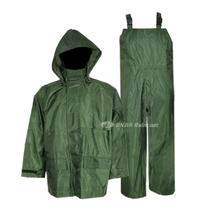 Ensemble <span class=keywords><strong>de</strong></span> vêtements <span class=keywords><strong>de</strong></span> travail imperméables personnalisés, veste et pantalon à bretelles imperméables, tissu ripstop résistant, combinaison <span class=keywords><strong>de</strong></span> pluie pour hommes adultes, pour la conduite à vélo - Product Image 4