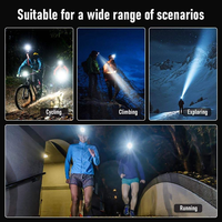 2025 nouveau phare de lumière forte Laser blanc populaire avec torche frontale rechargeable Zoomable LED de charge de type-c pour la pêche en camping