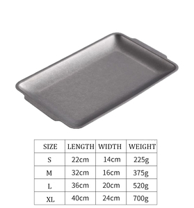 Juego de Bandejas Apilables para Servir Alimentos, Color Gris Nieve Mate, Platos para Cena, para Restaurante de Barbacoa Coreana, Exhibición de Repostería, Postres, Filetes, <span class=keywords><strong>Pasta</strong></span> - Product Image 2