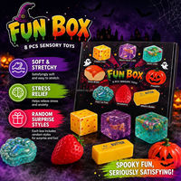Calendrier de l'Avent de Noël : Boîte Mystère 24 Compartiments, Jouets Anti-Stress Fidget Squishy à Presser, Lot de 8 Pièces, Jouets à Presser en Maltose