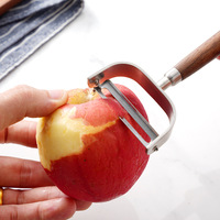 Couteau à éplucher multifonctionnel en acier inoxydable 304 et bois de noyer, style japonais, pour cuisine domestique, éplucheur de fruits et outil de découpe de pommes de terre