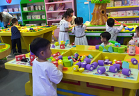 Tables de jeu éducatives pour enfants, intérieur, archéologie des dinosaures, espace de construction magnétique, blocs de sable et EPP, stations d'activité