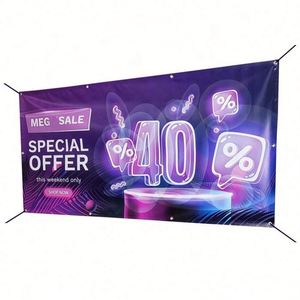 Bannière publicitaire personnalisée, impression haute résistance, logo de marque, 13oz 18oz, bannière en PVC flexible imperméable pour publicité extérieure - Product Image 2