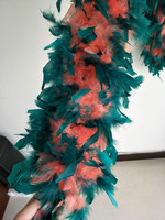 Boa en plumes de dinde bicolore, Boa Chandelle, Plumes, pour Carnaval, Mariage, Fête, Costume de scène, Garniture de châle, Artisanat DIY, Vente en gros