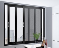 Fenêtre coulissante thermique de haute qualité, charnière en aluminium, cadre en aluminium à double glaçage