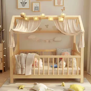 Natürliches Massivholz-Babybett / Babybetten / Babymöbel