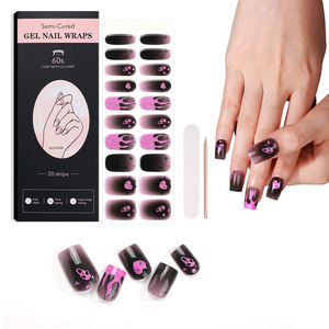 Autocollants pour ongles en gel semi-durci avec logo privé, brillants, séchage UV, <span class=keywords><strong>manucure</strong></span> pour des looks d'ongles élégants - Product Image 1