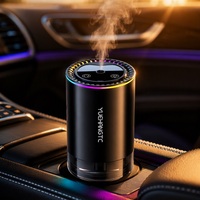 Diffuseur d'arômes pour voiture, désodorisant en métal, projection d'étoiles, lumière RGB, démarrage automatique à une touche, S pour l'intérieur du véhicule