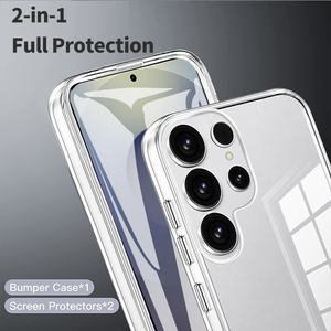 360 couverture de téléphone transparente de <span class=keywords><strong>Protection</strong></span> complète pour <span class=keywords><strong>Samsung</strong></span> <span class=keywords><strong>galaxy</strong></span> S25 Ultra S24 Plus coque de téléphone anti-chute transparente - Product Image 3