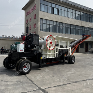 Venda quente PE400X600 Dual Power Britador de Mandíbula Móvel com Quatro Rodas e Oito Pneus Equipado com Cinto Transportador Rock <span class=keywords><strong>Crusher</strong></span> - Product Image 3